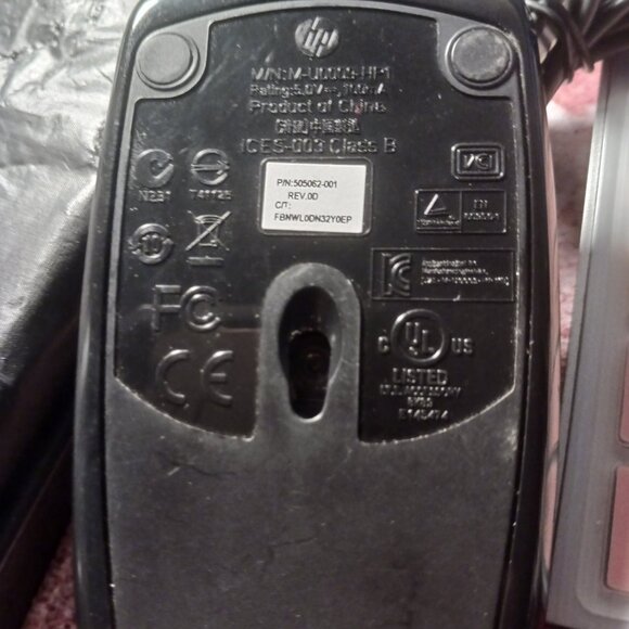 HP Plug and Play Black Wired USB Optical Mouse 2 Button with Scroll - Picture 5 of 6